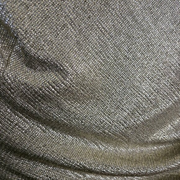 Lauren Ralph Lauren Gold Metallic Ruched Draped Back Column Maxi Dress Size 4 - Picture 3 of 5